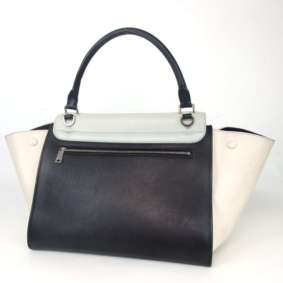 Authentic CELINE Trapeze 2WAY Handbag leather [Used] - Picture 2 of 14